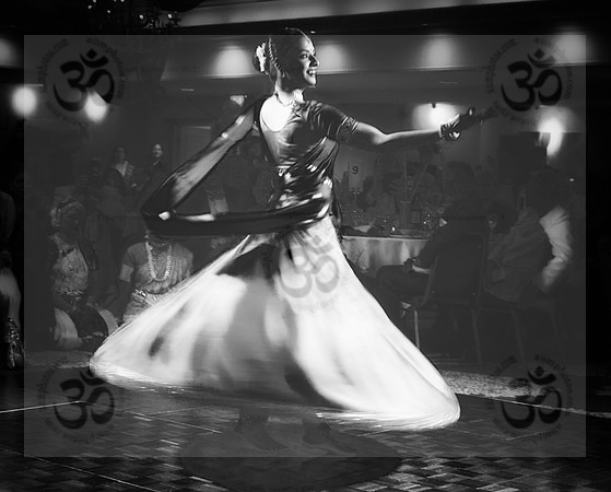 Kathak dancer monochrome