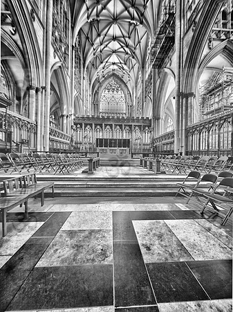 East window, York Minster - View of the Dean