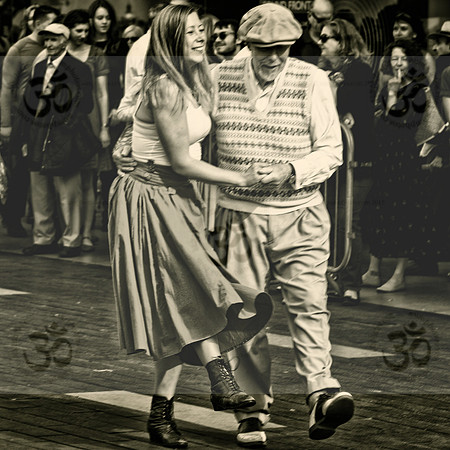 Dancing in the street , monochrome  ( IX )