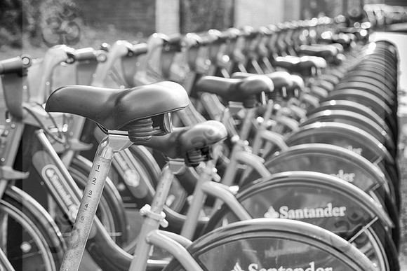 Boris Bikes monochrome  (I)
