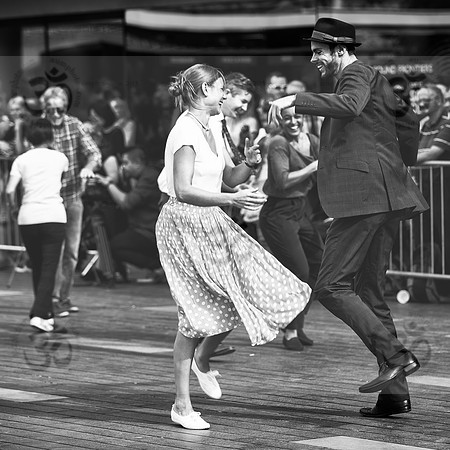 Dancing in the street , monochrome  ( III )